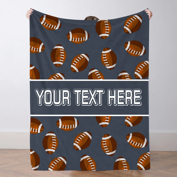 Personalized Football Blanket Sports Throw Blankets Custom Name Blanket Custom Football Team Gift Custom Football Gift