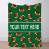 Personalized Football Blanket Sports Throw Blankets Custom Name Blanket Custom Football Team Gift Custom Football Gift