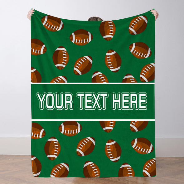 Personalized Football Blanket Sports Throw Blankets Custom Name Blanket Custom Football Team Gift Custom Football Gift