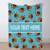 Personalized Football Blanket Sports Throw Blankets Custom Name Blanket Custom Football Team Gift Custom Football Gift