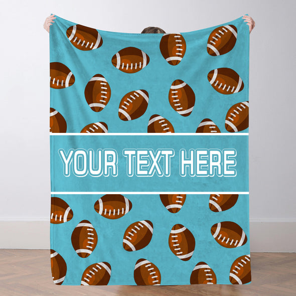 Personalized Football Blanket Sports Throw Blankets Custom Name Blanket Custom Football Team Gift Custom Football Gift