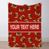 Personalized Football Blanket Sports Throw Blankets Custom Name Blanket Custom Football Team Gift Custom Football Gift