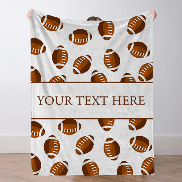 Personalized Football Blanket Sports Throw Blankets Custom Name Blanket Custom Football Team Gift Custom Football Gift