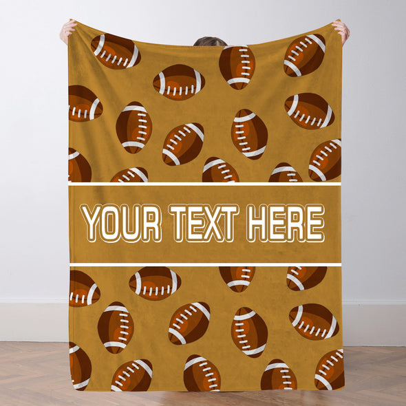 Personalized Football Blanket Sports Throw Blankets Custom Name Blanket Custom Football Team Gift Custom Football Gift