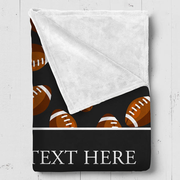 Personalized Football Blanket Sports Throw Blankets Custom Name Blanket Custom Football Team Gift Custom Football Gift