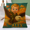 Custom Animal Cartoon Pillow for Kids Custom Name&Photo Cartoon Pillow for Boys Girls Decorative Throw Pillows