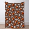 Personalized Football Blanket Custom Football Name Blanket Custom Football Team Gift Custom Football Gift