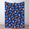 Personalized Football Blanket Custom Football Name Blanket Custom Football Team Gift Custom Football Gift