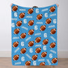 Personalized Football Blanket Custom Football Name Blanket Custom Football Team Gift Custom Football Gift