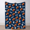 Personalized Football Blanket Custom Football Name Blanket Custom Football Team Gift Custom Football Gift