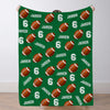 Personalized Football Blanket Custom Football Name Blanket Custom Football Team Gift Custom Football Gift