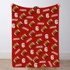 Personalized Football Blanket Custom Football Name Blanket Custom Football Team Gift Custom Football Gift