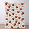 Personalized Football Blanket Custom Football Name Blanket Custom Football Team Gift Custom Football Gift