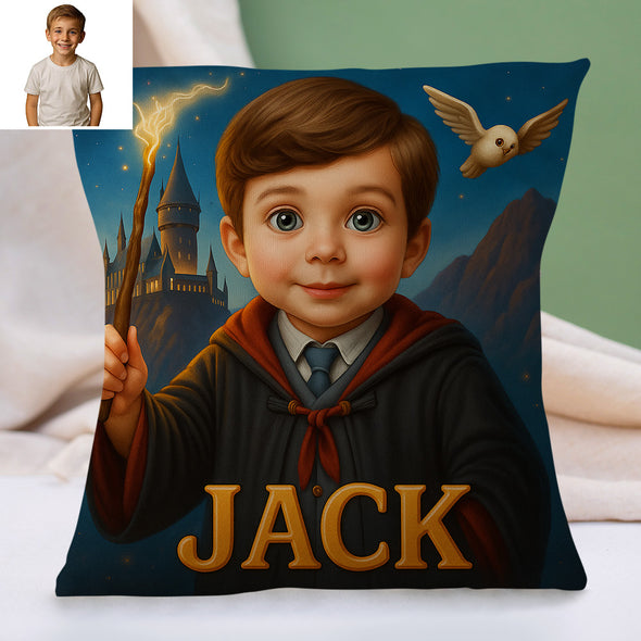 Custom Prince Princess Cartoon Pillow for Kids Custom Name&Photo Cartoon Pillow for Boys Girls Decorative Throw Pillows