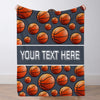 Custom Basketball Blanket Sports Name Throw Blankets Custom Basketball Theme Gifts Basketball Fans Gift