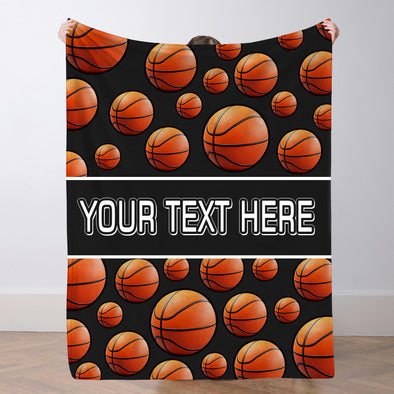 Custom Basketball Blanket Sports Name Throw Blankets Custom Basketball Theme Gifts Basketball Fans Gift