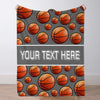 Custom Basketball Blanket Sports Name Throw Blankets Custom Basketball Theme Gifts Basketball Fans Gift