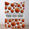 Custom Basketball Blanket Sports Name Throw Blankets Custom Basketball Theme Gifts Basketball Fans Gift