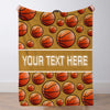 Custom Basketball Blanket Sports Name Throw Blankets Custom Basketball Theme Gifts Basketball Fans Gift