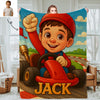 Custom Princess Prince Cartoon Photo Blankets for Kids Custom Photo&Name Blankets for Boys Girls Christmas Gift