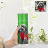 Custom 20oz Pet Photo Tumblers Custom Pet Coffee Mug Cup Custom Skinny Stainless Steel 20oz Tumblers Christmas Gift