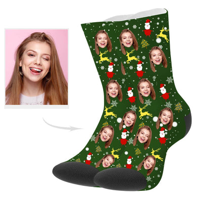 Christmas Socks Photo Socks Face Socks Personalized Face on Socks