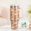 Custom Cat Photo Stainless Steel Tumbler with Handle Custom Cat Photo Cup 40oz Tumbler Christmas Gift