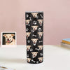 Custom 20oz Pet Face Tumbler Cup Custom Dog Cat Photo Coffee Tumblers Custom 20oz Skinny Stainless Steel Tumblers