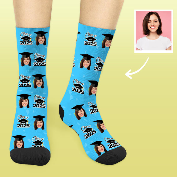 Custom Graduation Socks Grad Photo Socks 2025 Graduation Socks Graduation Gifts for Him Her