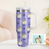 Custom Cat Photo Stainless Steel Tumbler with Handle Custom Cat Photo Cup 40oz Tumbler Christmas Gift