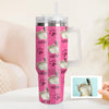 Custom Cat Photo Stainless Steel Tumbler with Handle Custom Cat Photo Cup 40oz Tumbler Christmas Gift