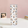 Custom 20oz Pet Face Tumbler Cup Custom Dog Cat Photo Coffee Tumblers Custom 20oz Skinny Stainless Steel Tumblers