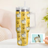 Custom Cat Photo Stainless Steel Tumbler with Handle Custom Cat Photo Cup 40oz Tumbler Christmas Gift