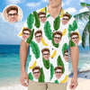 Personalized Hawaiian Shirt Summer Tropical Floral Hawaiian Shirt with Face Custom Mens Photo Beach Shirts