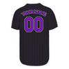 Custom Black Pinstripe Authentic Baseball Jerseys Personalized Varsity Baseball Sports Uniform