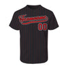 Personalized Black Pinstripe Authentic Baseball Jerseys with Name Logo for Adult Kids