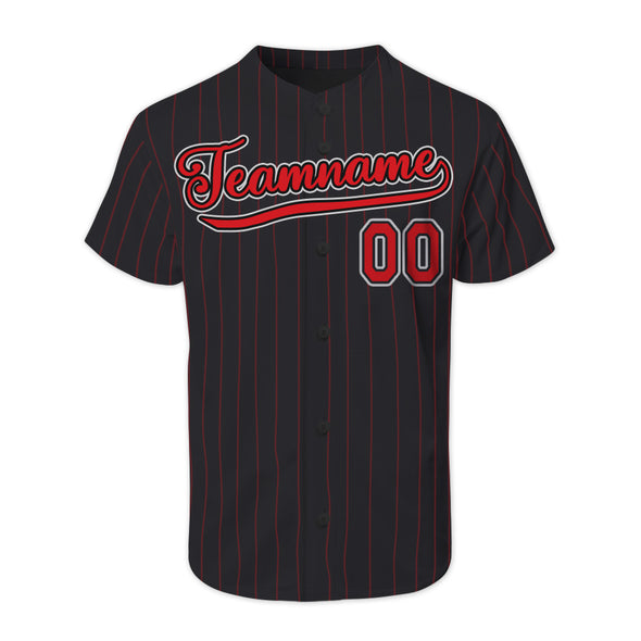 Custom Black Pinstripe Authentic Baseball Jerseys Custom Varsity Baseball Sports Uniform for Adult Kids