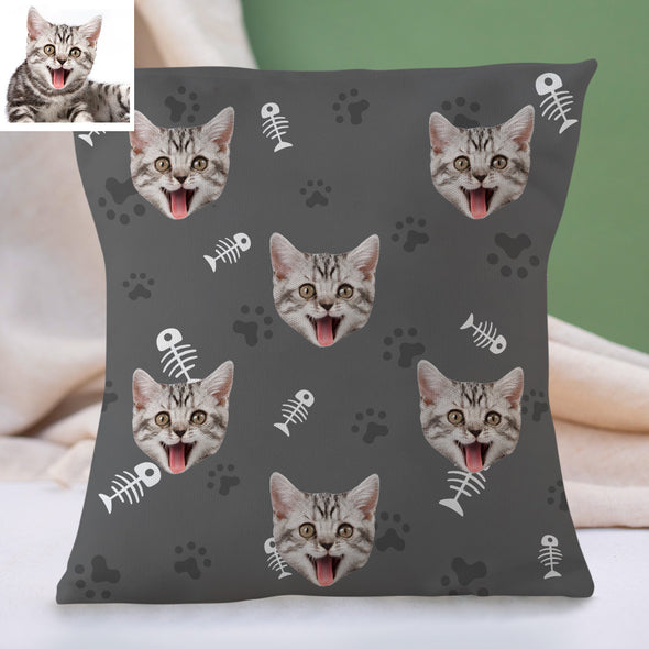 Custom Cat Face Pillow Decorative Cushion Cover Pet Face Pillow Decorative Throw Pillows