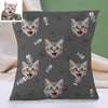 Custom Cat Face Pillow Christmas Decorative Cushion Cover Pet Face Throw Pillows