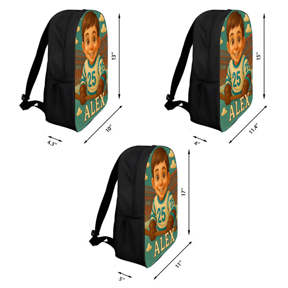 Custom Backpack for Boys Girls Custom Police Pilot Farmer Cartoon Photo Theme School Bag Children's Shoulder Backpack