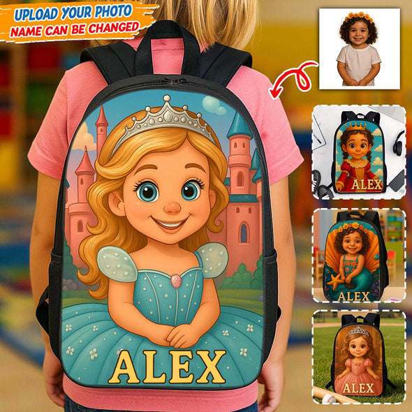 Custom Backpack for Boys Girls Custom Police Pilot Farmer Cartoon Photo Theme School Bag Children's Shoulder Backpack