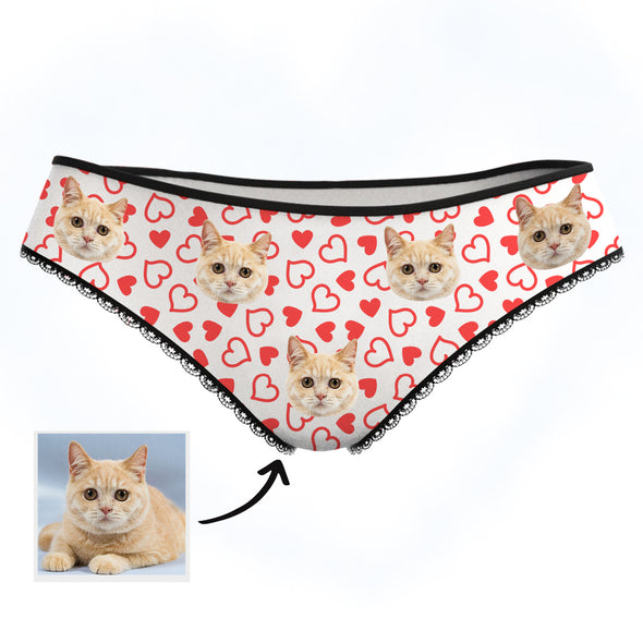 Custom Cat Face Photo Panties