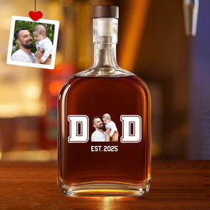 Christmas Gift For Dad Custom Whiskey Bottle for Dad Custom Whisky Decanter Fathers Day Gift