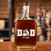Christmas Gift For Dad Custom Whiskey Bottle for Dad Custom Whisky Decanter Fathers Day Gift
