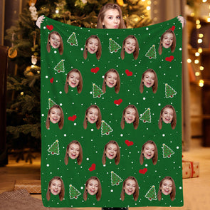 Christmas Blanket Custom Photo Blankets Custom Blankets with Photo Fleece Christmas Throw Blanket