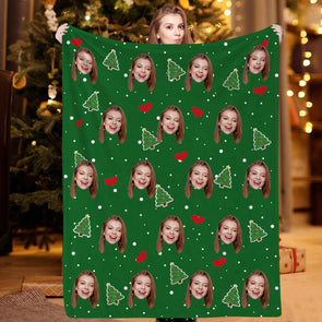 Christmas Gift Custom Photo Blankets Custom Christmas Blankets Fleece Christmas Throw Blanket