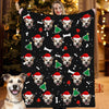 Custom Christmas Dog Cat Blanket Custom Pet Photo Blankets Christmas Pet Fleece Throw Blanket