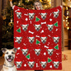 Christmas Pet Blanket Custom Pet Photo Blankets Custom Christmas Pet Fleece Throw Blanket