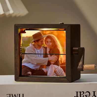 Custom Flipbook Frame Animation Machine Mechanical Hand Motion Photo Cube Album with Light