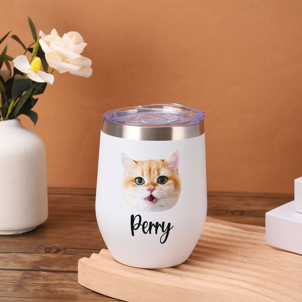 Custom 12oz Pet Tumbler with Photos Custom Pet Stainless Steel Tumbler Christmas Gift